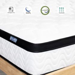 Super Sale!New Full Size Mattress Hybrid | Medium Firm Feel Memory Foam and Individual Pocket Springs |