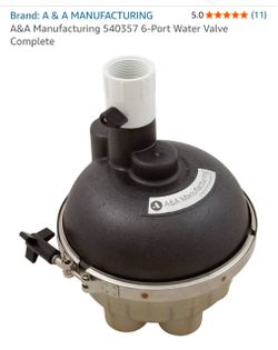 6 port water valve complete for pools
