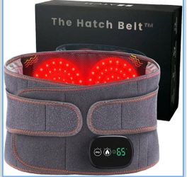 Hatch Belt™ Triple Therapy Red Light Belt – Portable Heating Pad & Deep Tissue Back Massager with Heat, Infrared Light & Vibration – Wearable Lumbar B