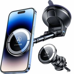 Military-Grade?VANMASS For MagSafe Car Mount?Upgraded Strongest Magnetic&Suction?Phone Holder Cell Stand For Dashboard Windshield Vent,Tesla Truck Cra