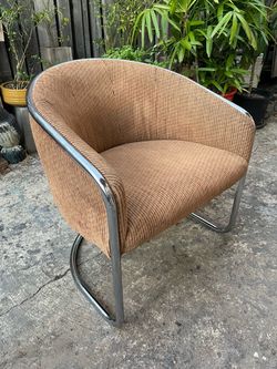 Vintage Late Mid Century Thonet “Club Tub” Cantilever Chair and Ottoman