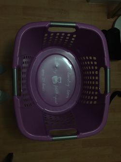 Laundry basket purple