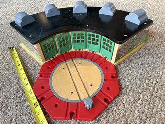 Thomas Wooden Railway Train Track Engine Tidmouth Sheds Roundhouse Turntable