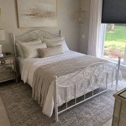 Queen Iron Bed Frame – Clean & Sturdy