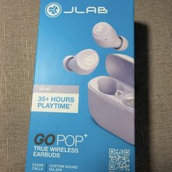 NWT JLab GO POP+ true wireless earbuds in lilac
