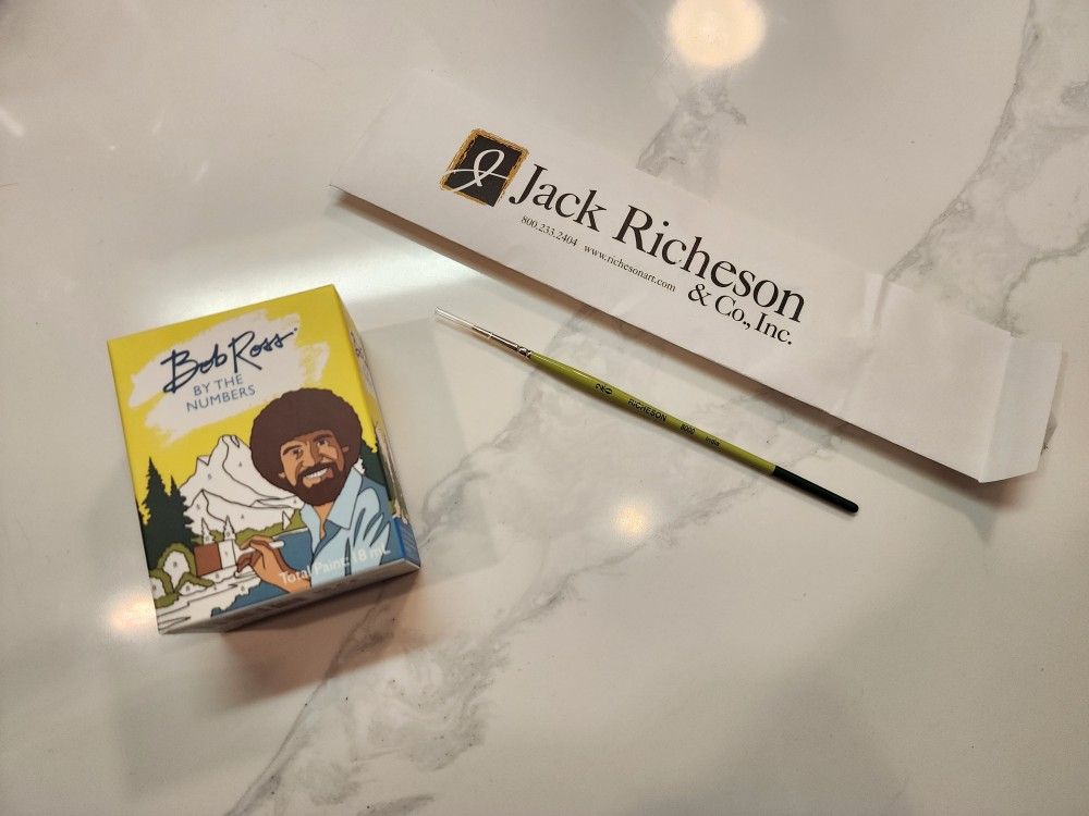 Bob Ross Tiny Paint Kit With Brand New Brush