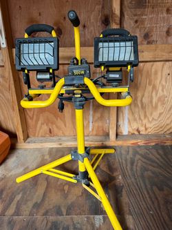 500W Dual Head Halogen Work Light on Stand