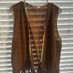 New Halloween Costume New Never Worn Hippie Vest Only