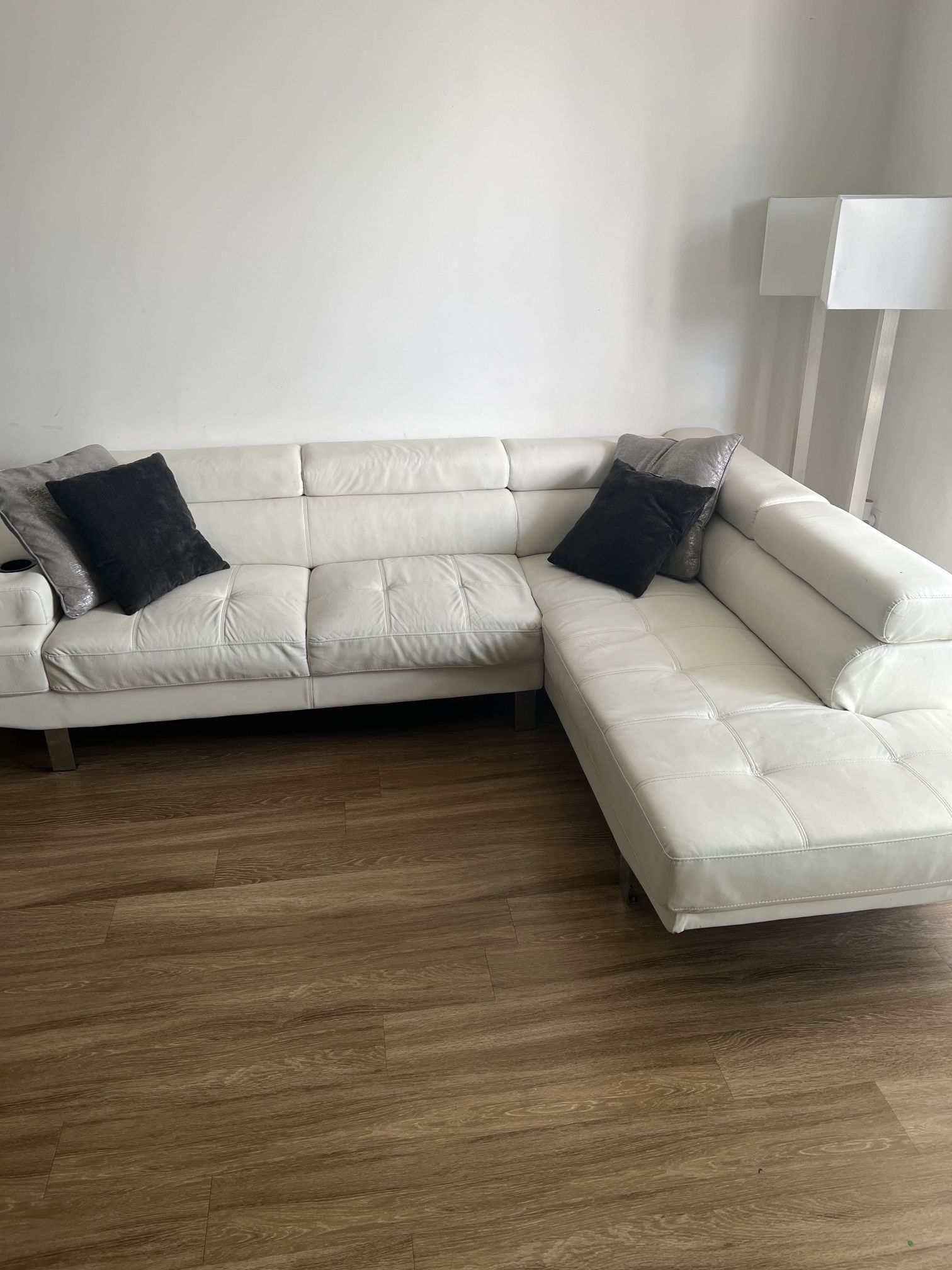 White Leather Couch