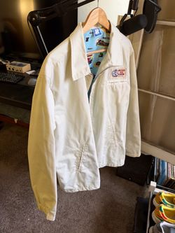 UNDFTD Racing Jacket in cream size xl