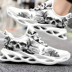 Custom Skull And Roses Sneakers