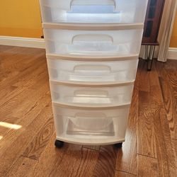 6-Drawer Plastic Storage & Organizer With Wheels