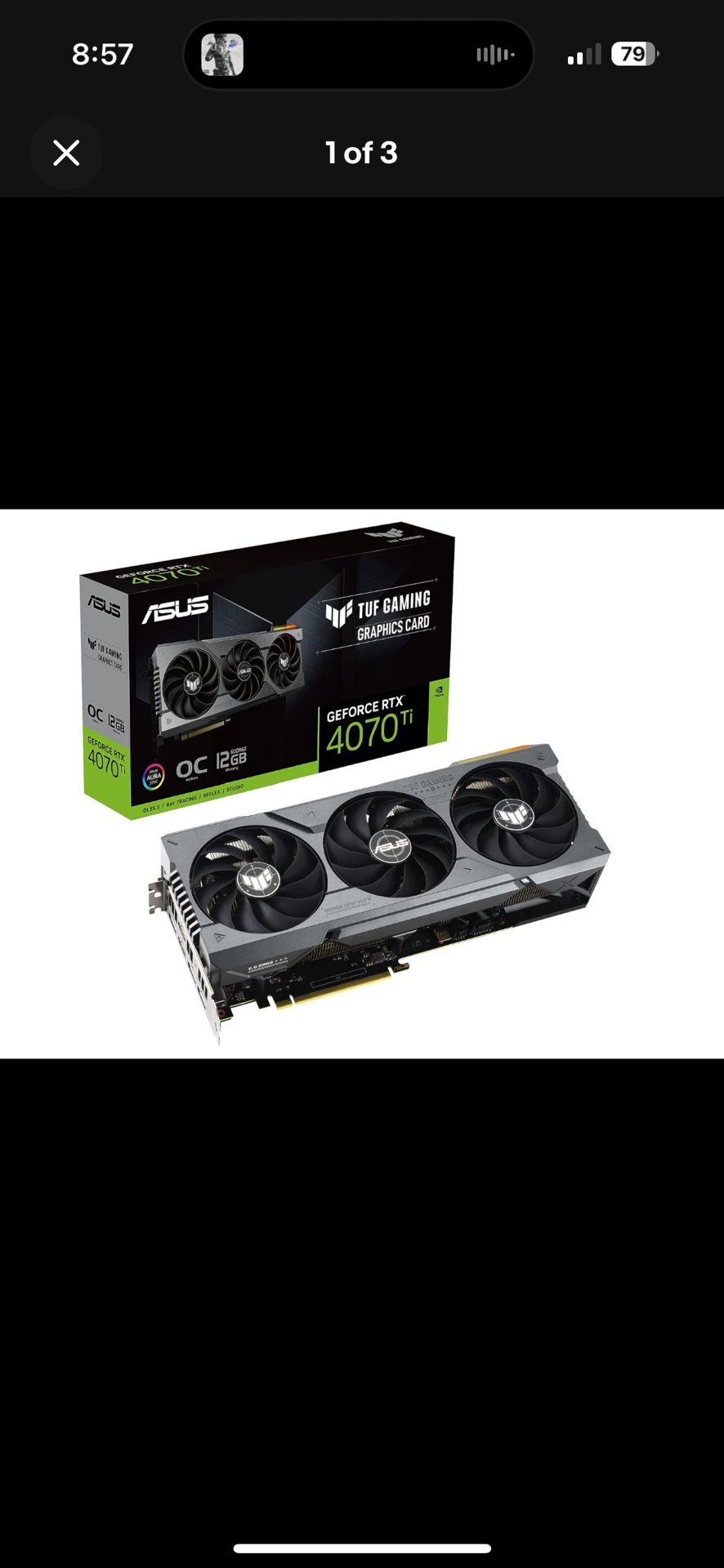 ASUS TUF Gaming NVIDIA GeForce RTXâ„¢ 4070 Ti OC Edition Gaming Graphics Card