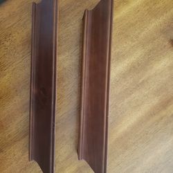 2 Brown Floating Shelves 