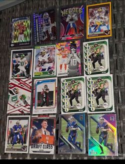 Panini & Score NFL Trading Card Lot - Josh Allen, Bo Nix, Michael Penix Jr., Jayden Daniels