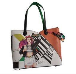 White and Black Nikky College Girl Bag NWT $45