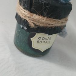 Small Glass Handmade Oogie Boogie Inspired Potion Bottle