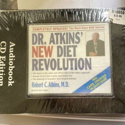 DR. ATKINS' NEW DIET REVOLUTION (3-CD AUDIOBOOK SET, 2002) with CARB COUNTER