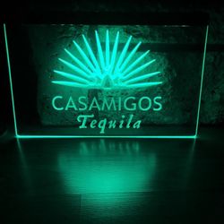 CASAMIGOS LED NEON GREEN LIGHT SIGN 8x12