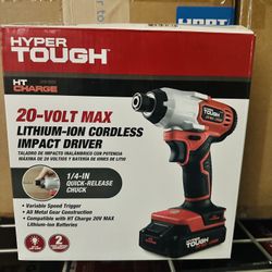 Brand New - Hyper Tough 20V Lithium-ion Impact Driver, AQ76012G
