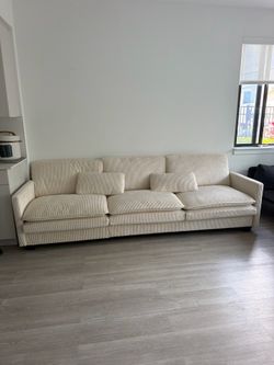 Cream Corduroy 3-Seater Sofa—brand new!