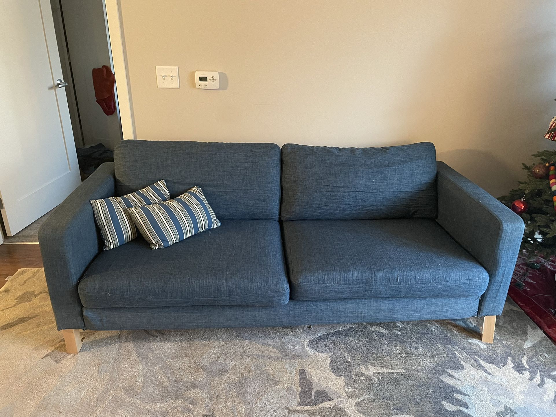 IKEA Blue Couch With Removable Cover