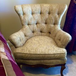 Vintage French Style Upholstered Chair 
