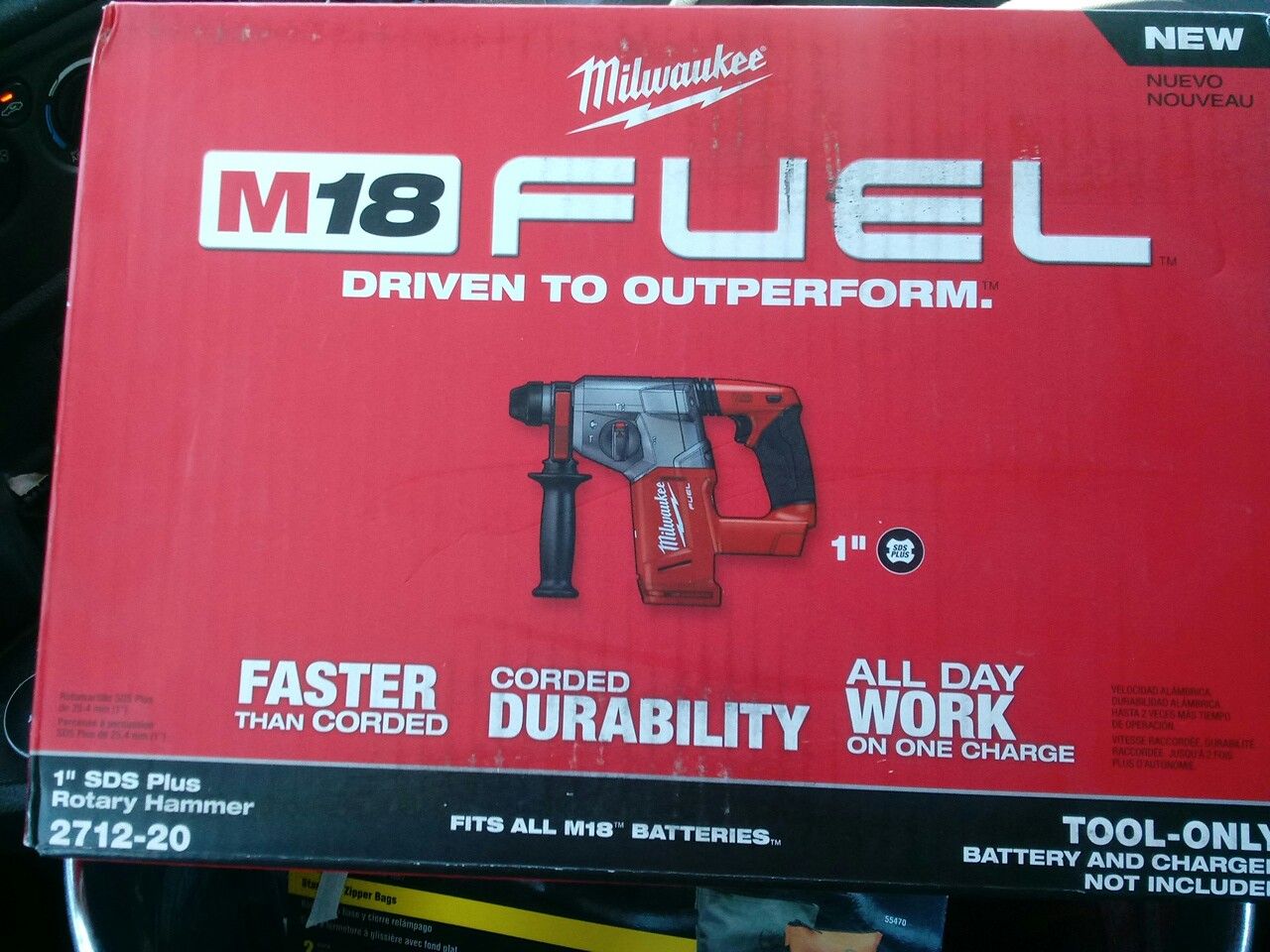 Milwaukee m18 fuel sds 1inch rotary hammer