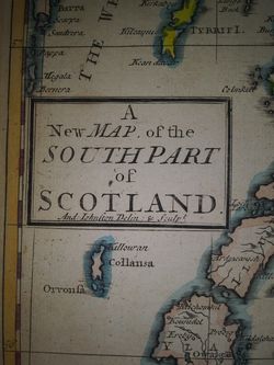Scotland map vintage