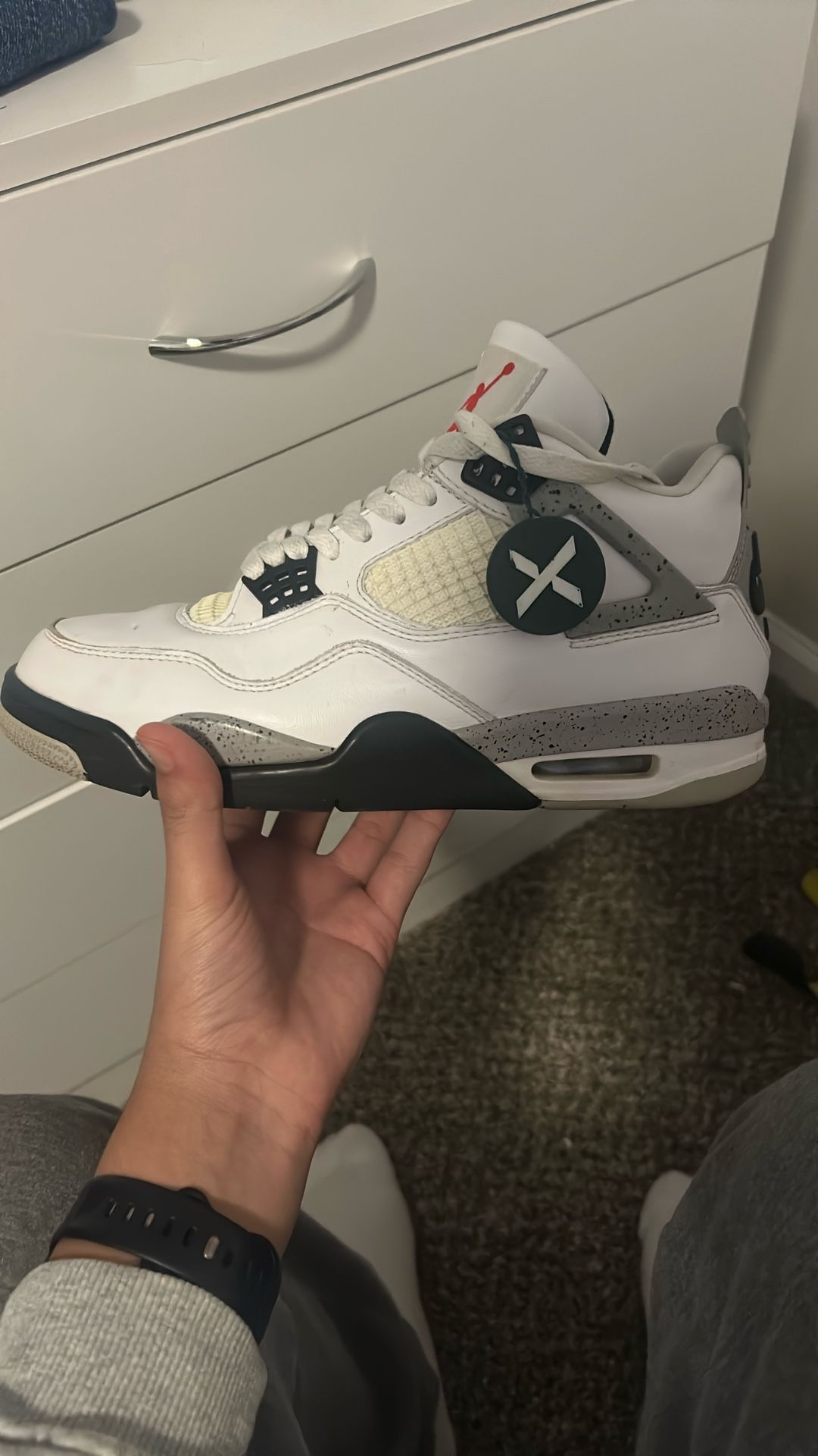 AIR JORDAN 4 RETRO WHITE CEMENT