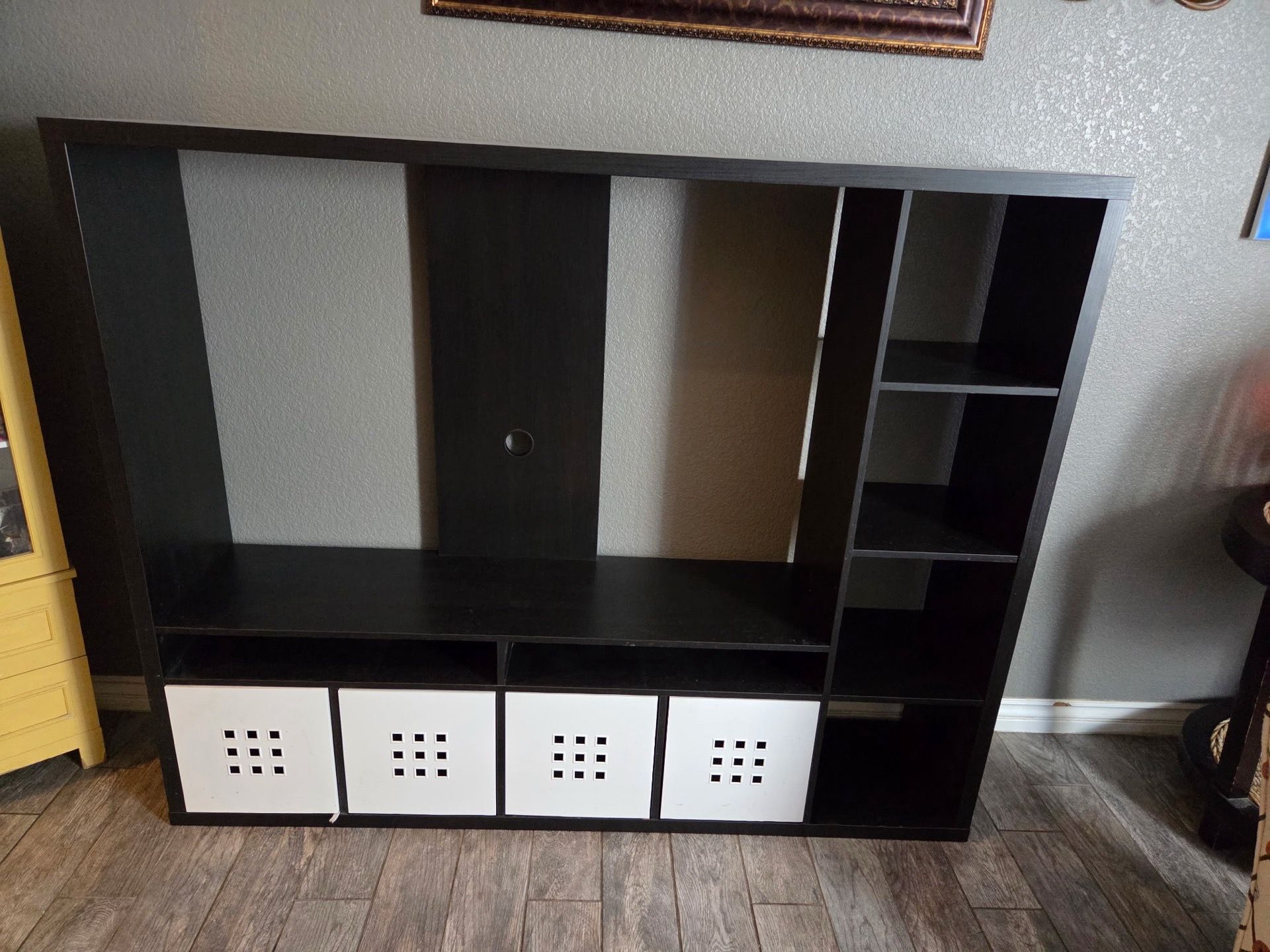 black cabinet with drawers