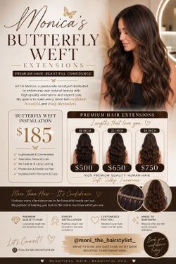 Butterfly weft  hair extensions