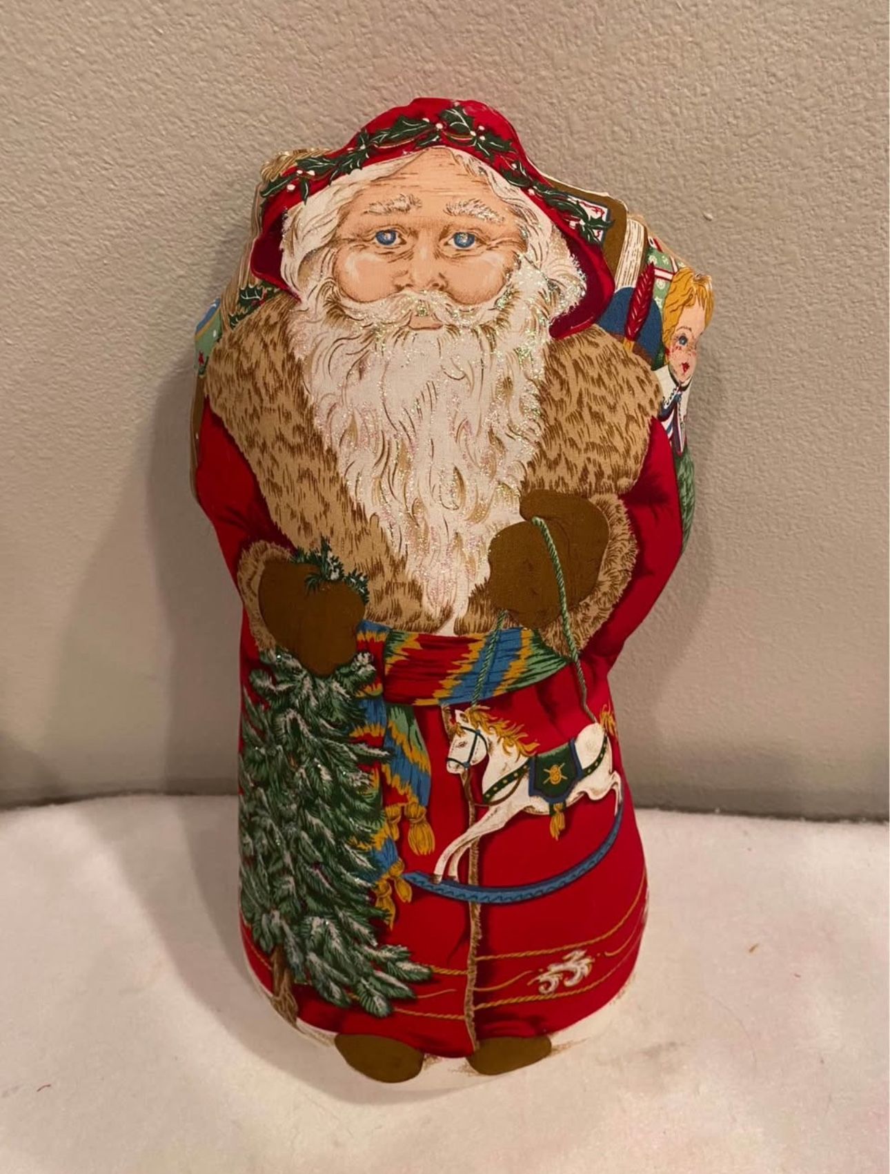 display santa father christmas couch pillow xmas decor