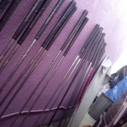 Golf Clubs 1 Full Set Of Titleist & 15 Various Good Brands Drivers Putters Etc...