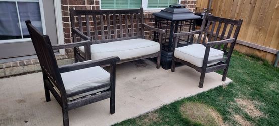 Used 3-Piece Wooden Patio Set