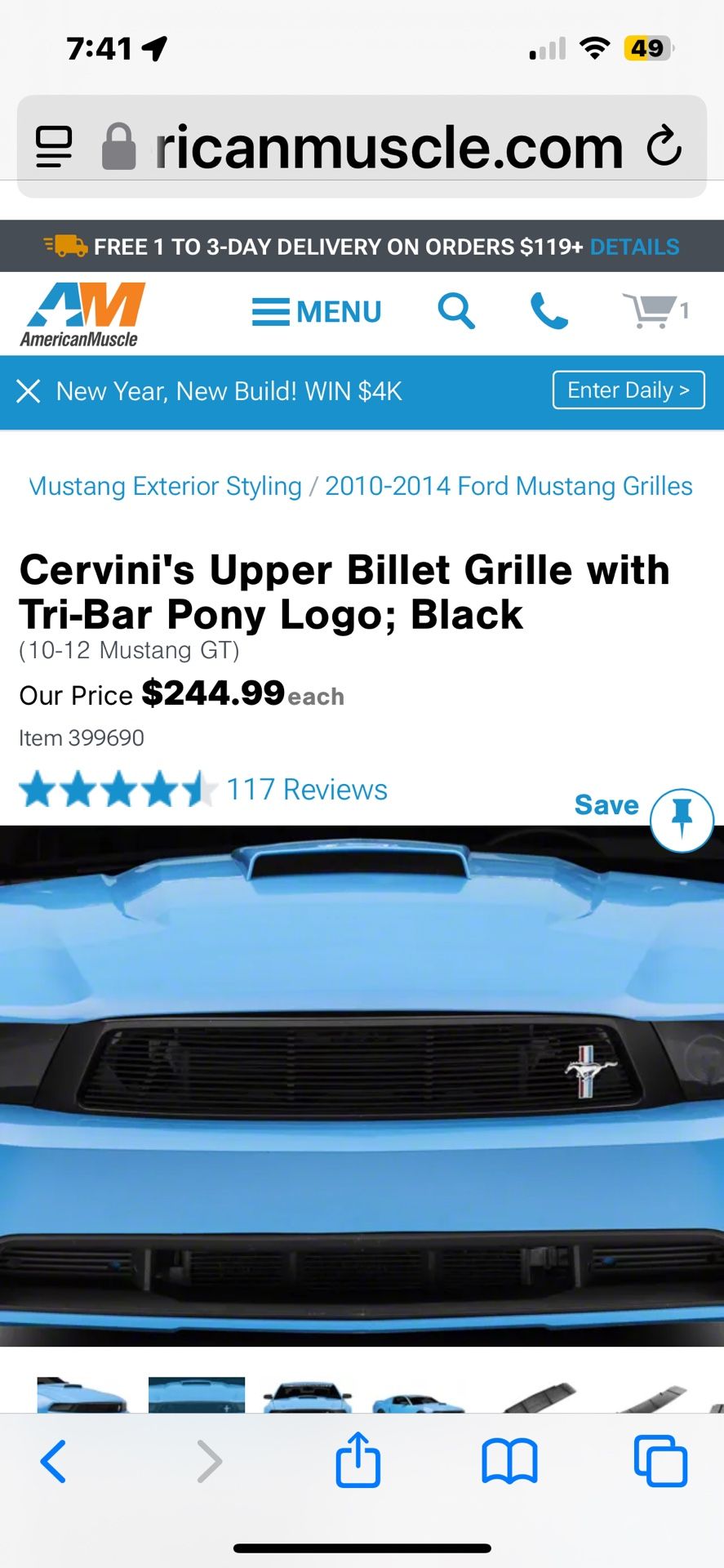 Billet Grill For Mustang 2010 Gt