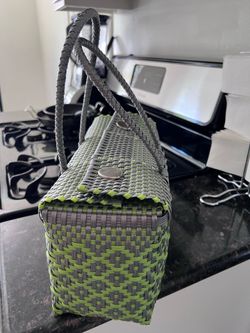 Mexican Plastic Woven Purse