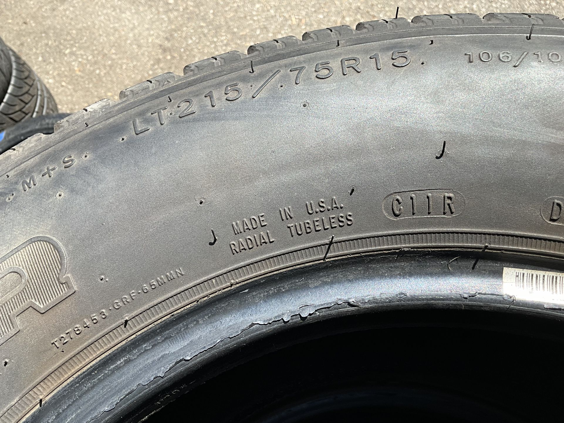 LT215/75R15 Goodyear Set Of 4