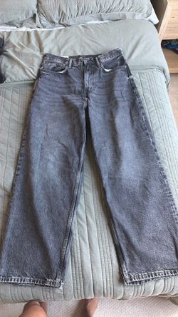 Baggy Washed Black Denim Jeans