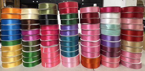 $7/100Y—1.5”  Polyester Ribbon – Multiple Colors 