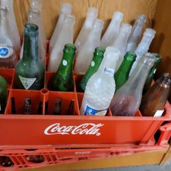 Coca Cola Crate + Bottles
