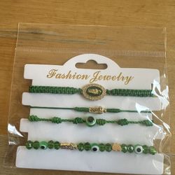 Green Evil Eye Bracelet 