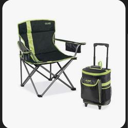 Camp chair with cooler