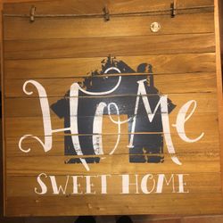 Rustic Farmhouse Large 24x 24 wood sign. Clips for Pictures