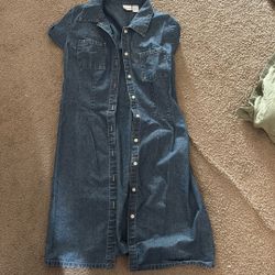 Size M Jean Button Up Dress