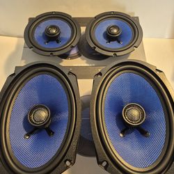 HIFONICS 1 PAIR 6.5" 2 WAY 125 WATTS SHALLOW MOUNT & 1 PAIR 6×9 2 WAY 150 WATTS CAR SPEAKER