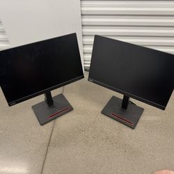 ThinkVision Monitors, Comes With Cords. 