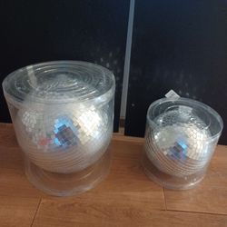 2 Disco Balls 16in and 10in