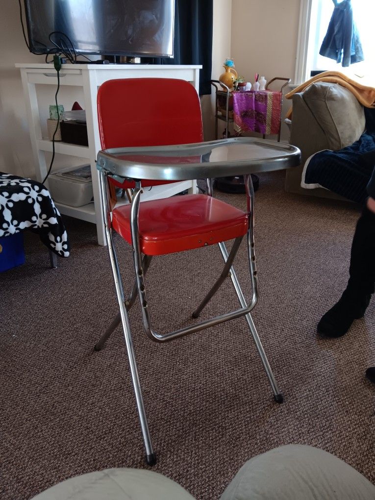 Vintage Red Cosco High Chair 