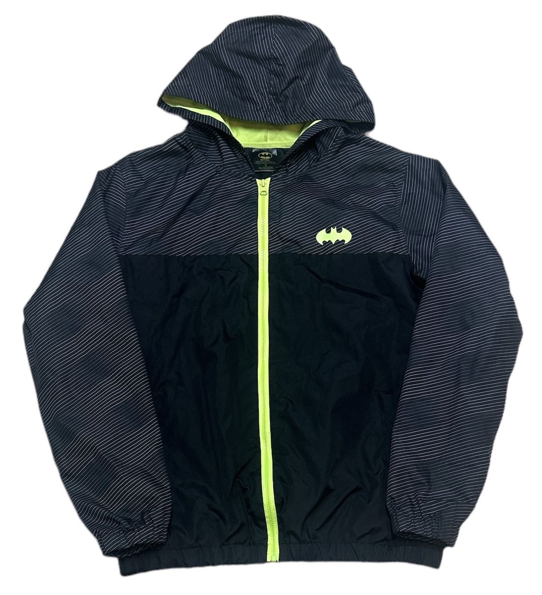 Batman DC Comics Windbreaker Jacket Men’s M Multi Colorblock Hoodie Full Zip